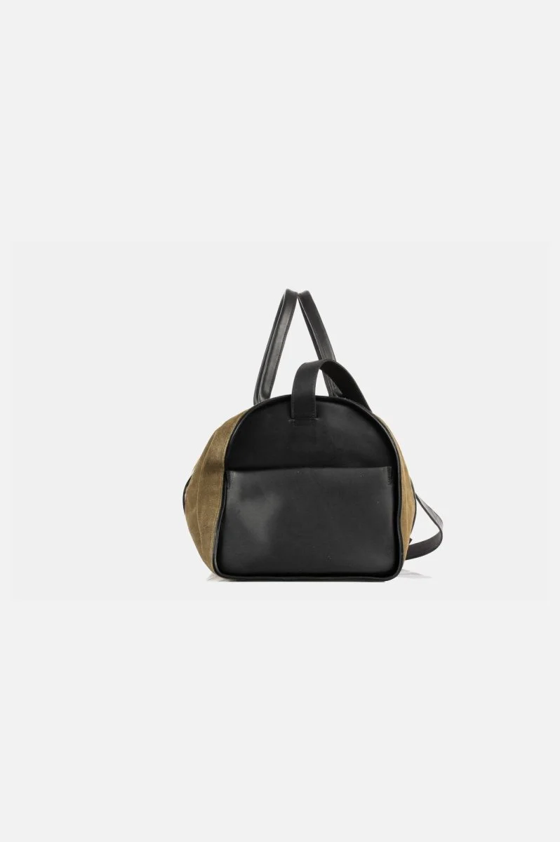 Bolso de Cuero - Wiken Suede Camo Black - Image 3
